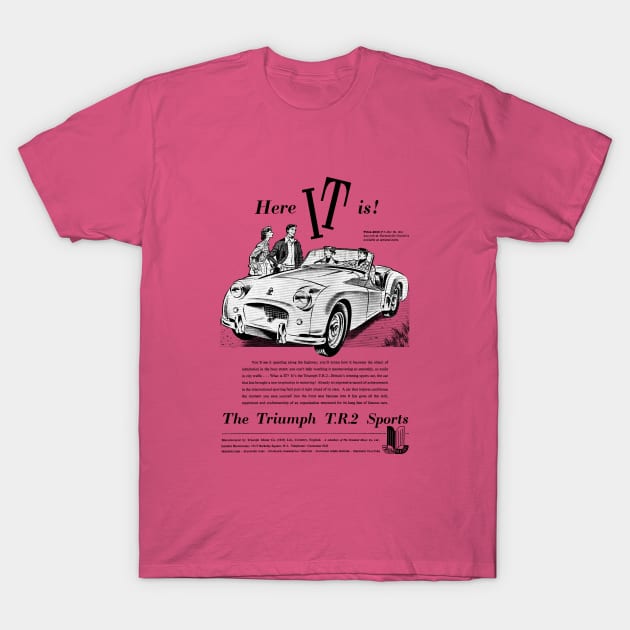 TRIUMPH TR2 - advert T-Shirt by Throwback Motors